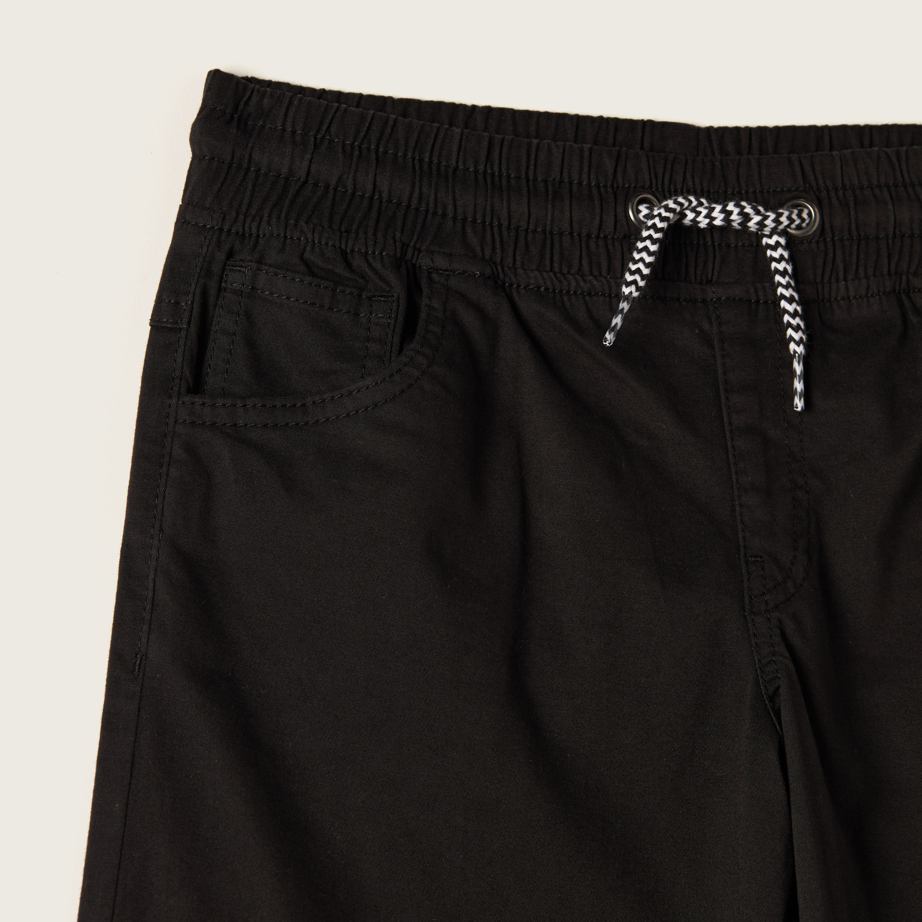 Juniors Solid Pants with Drawstring Closure-boys-clothing-bottoms-trousers-image-2