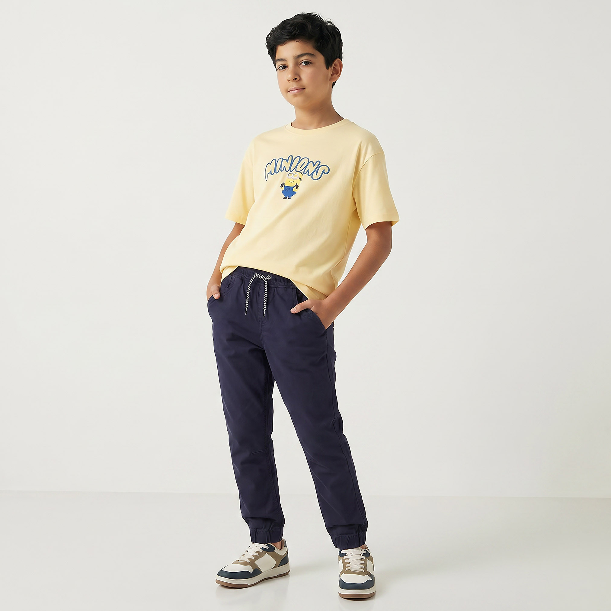 Juniors Solid Pants with Drawstring Closure-boys-clothing-bottoms-trousers-image-5