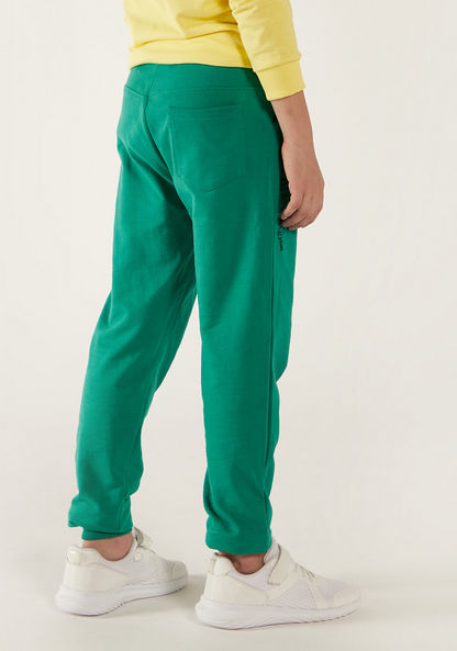 Juniors Printed Joggers with Pockets and Drawstring Waistband-Joggers-image-3