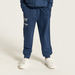 Juniors Typographic Print Joggers with Drawstring Closure and Pockets-Joggers-thumbnailMobile-1