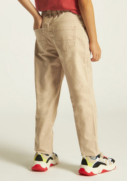 Juniors Solid Jeans with Button Closure and Pocket-Pants-image-3
