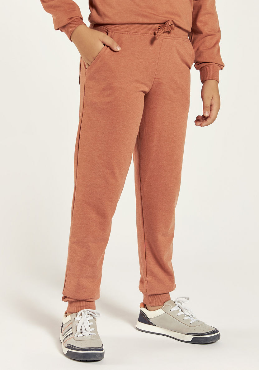 Juniors Solid Joggers with Drawstring Closure and Pockets-Pants-image-1