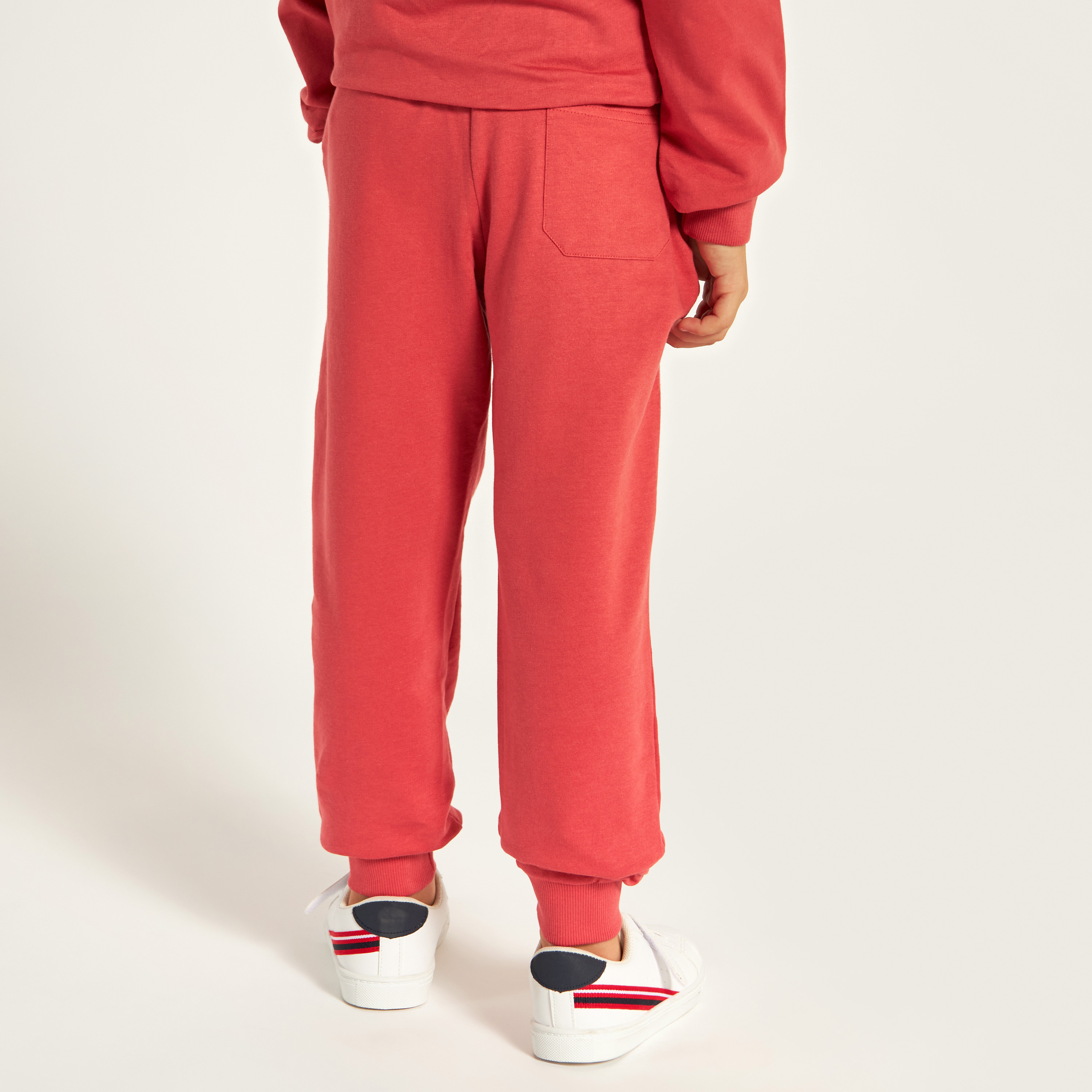 بنطلون سادة برباط إغلاق وجيب من جونيورز-boys-clothing-bottoms-joggersandtrackpants-image-4