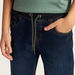 Juniors Denim Shorts with Pocket Detail and Drawstring Closure-Shorts-thumbnailMobile-2