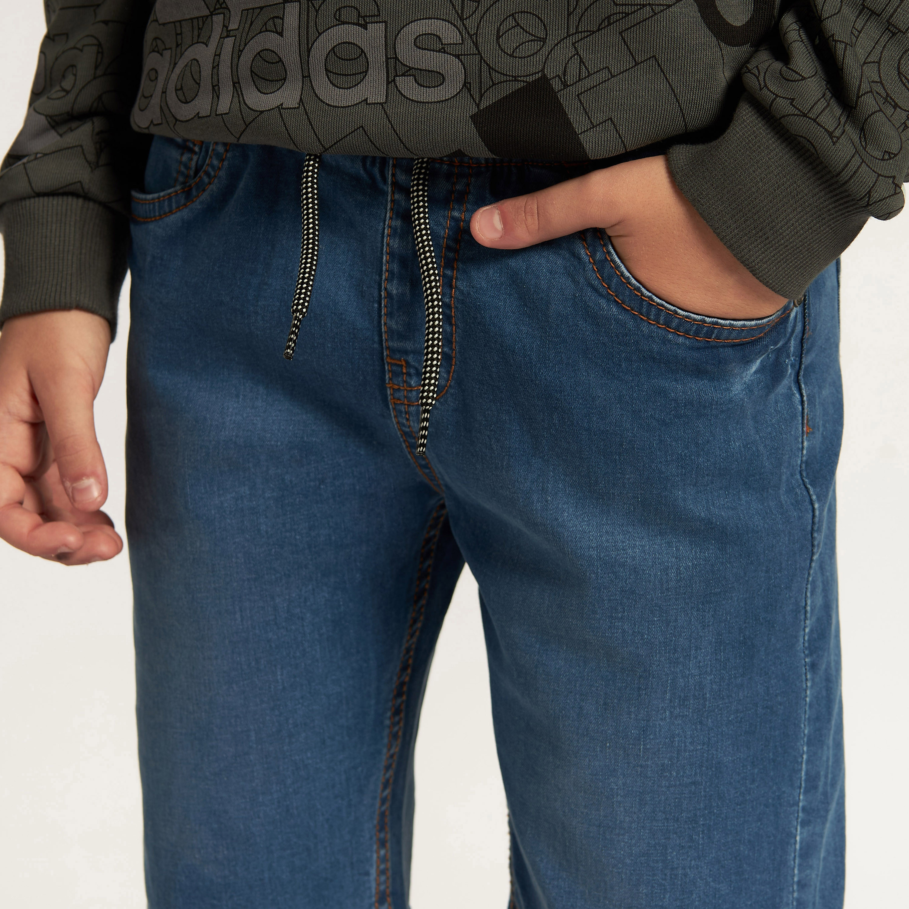Juniors Denim Shorts with Pocket Detail and Drawstring Closure-boys-clothing-bottoms-shorts-image-2