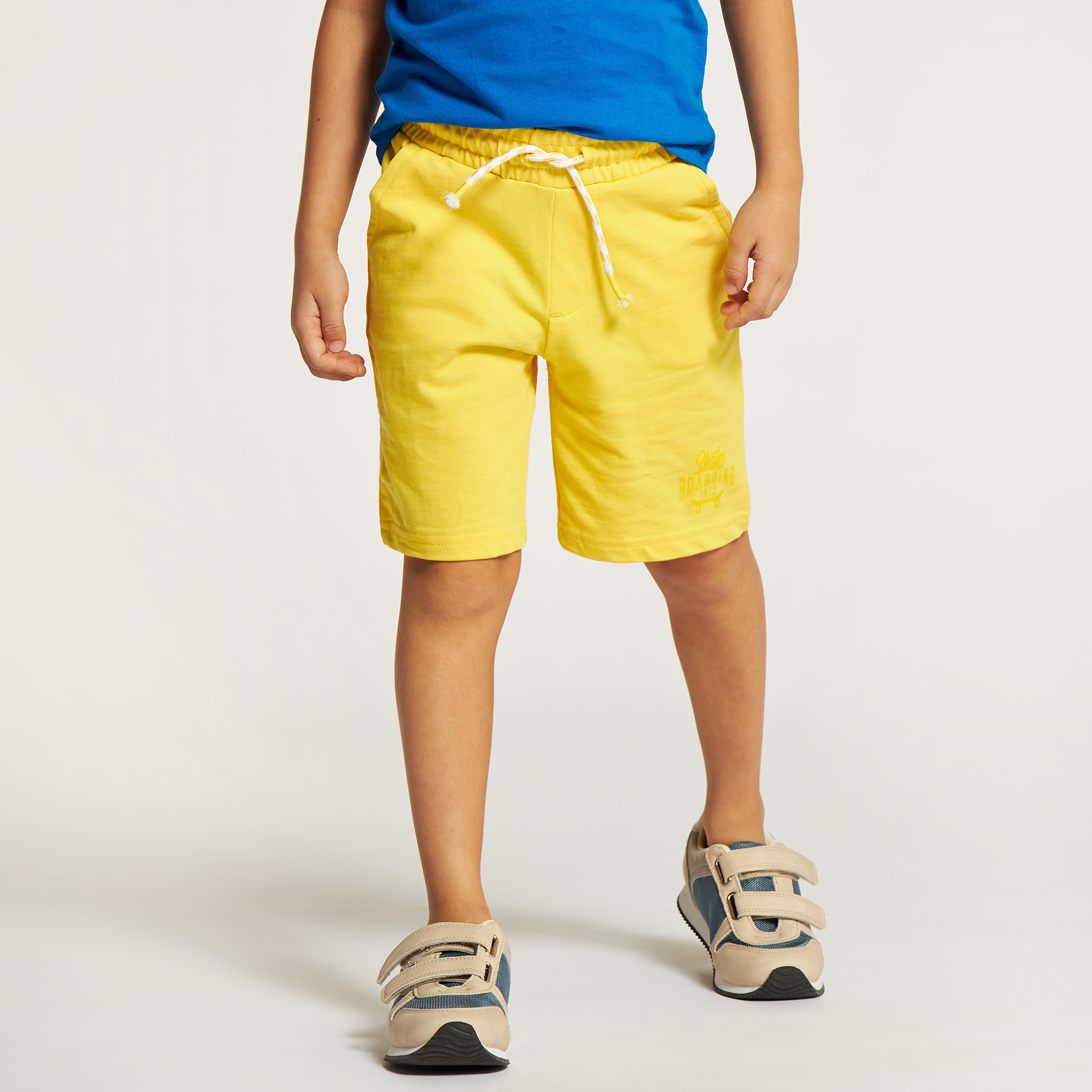 Juniors Solid Shorts with Drawstring Closure and Pockets-boys-clothing-bottoms-shorts-image-2