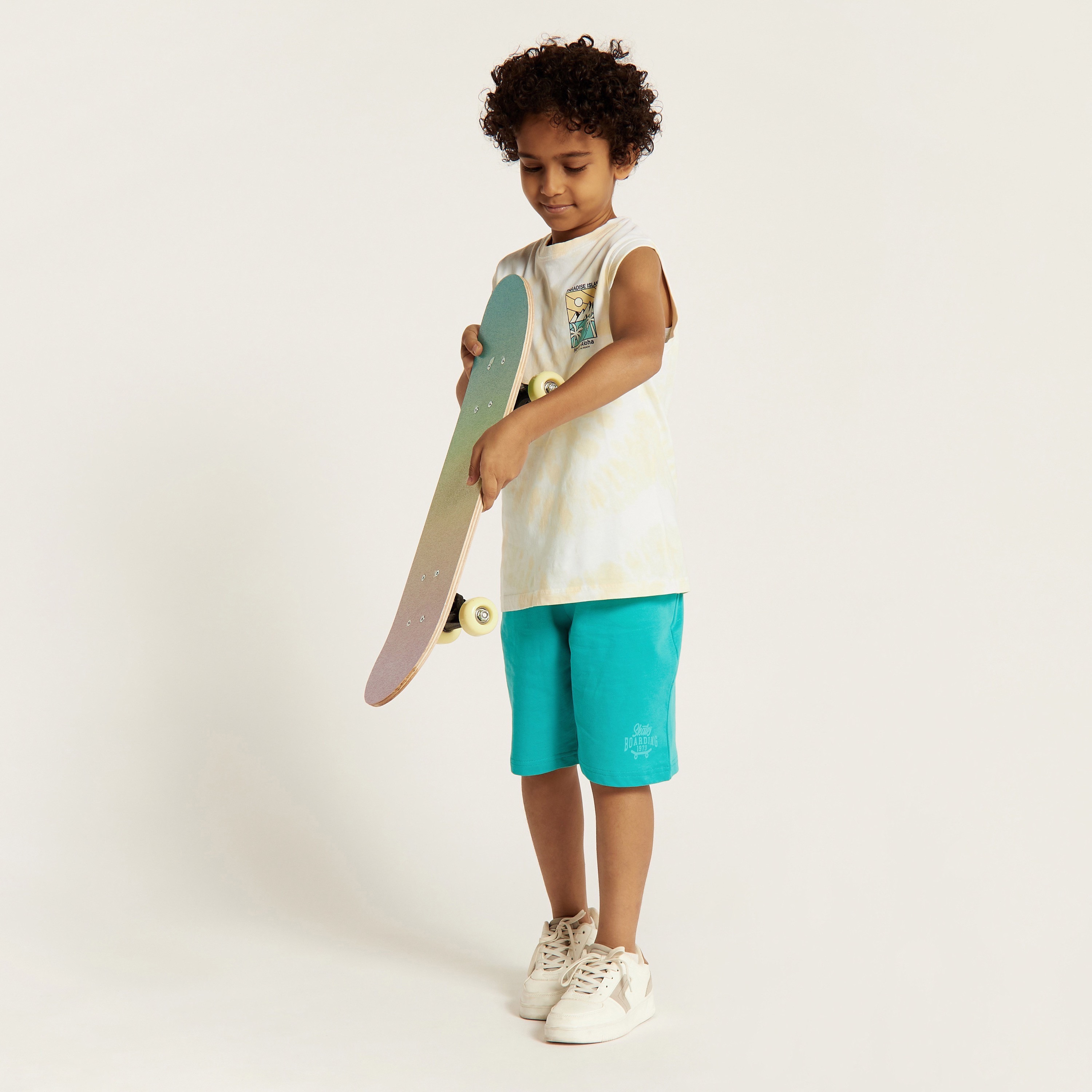 Juniors Solid Shorts with Drawstring Closure and Pockets-boys-clothing-bottoms-shorts-image-1