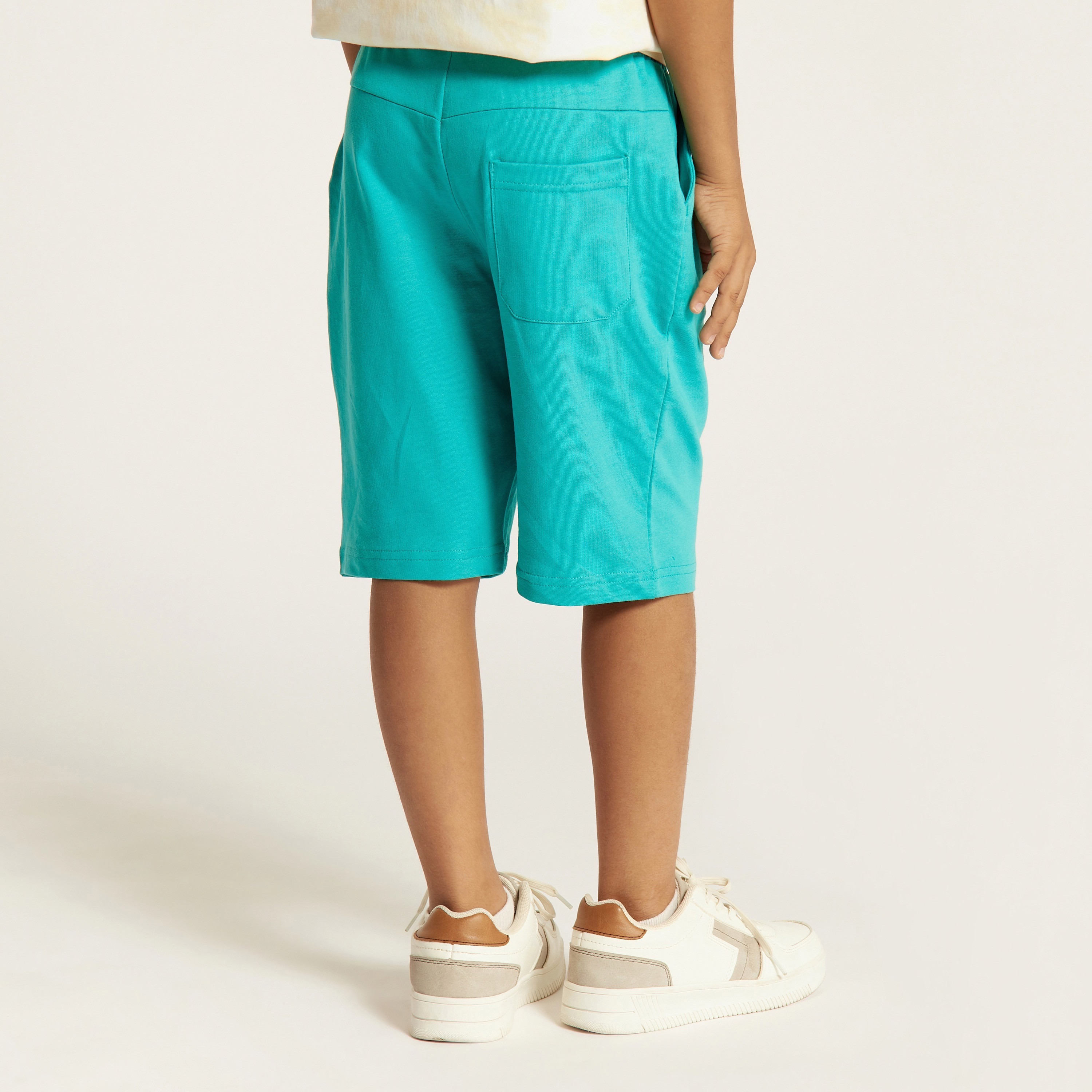 Juniors Solid Shorts with Drawstring Closure and Pockets-boys-clothing-bottoms-shorts-image-4