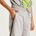Juniors Solid Mid-Rise Shorts with Drawstring Closure and Pockets-Shorts-thumbnail-2