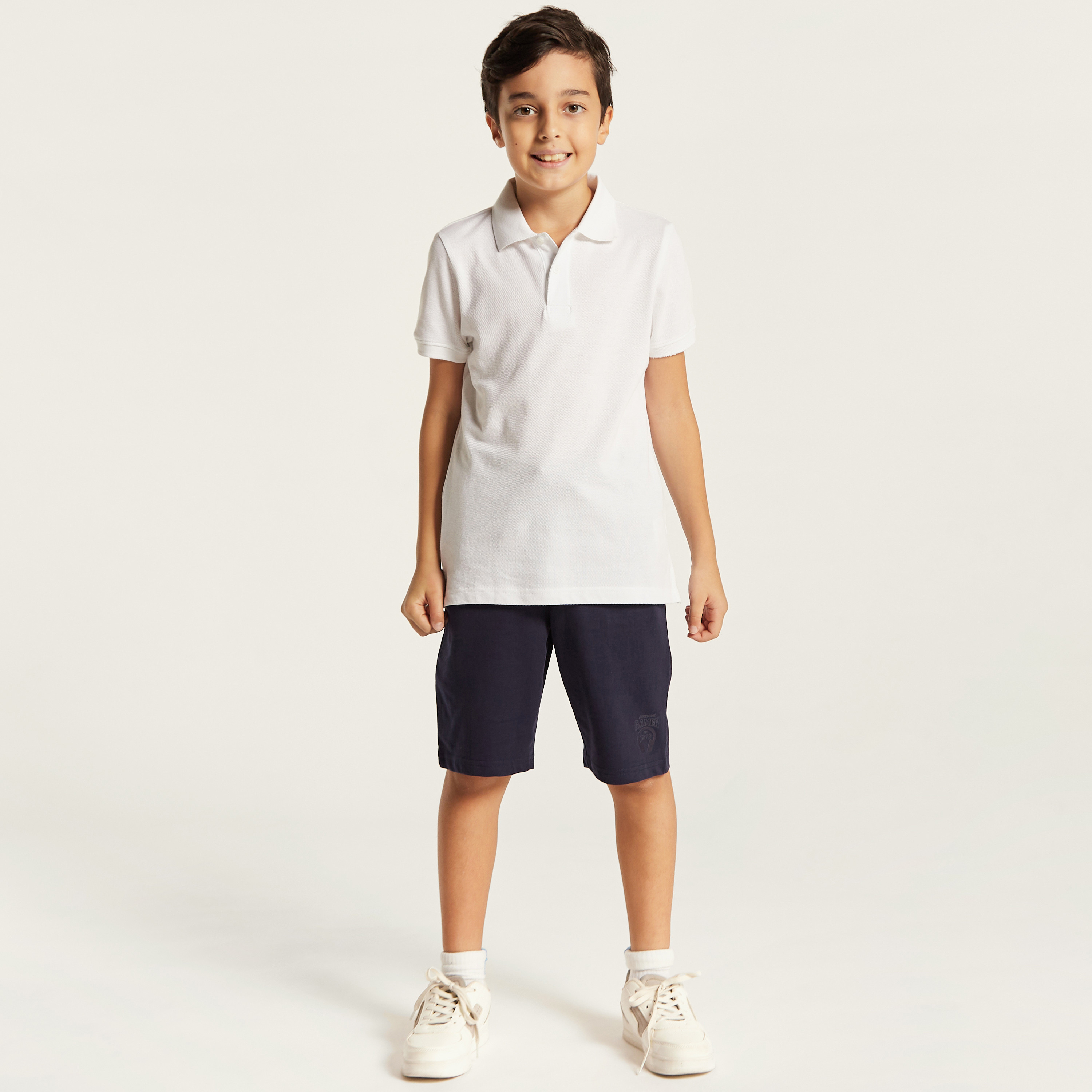 Juniors Solid Shorts with Drawstring Closure and Pocket-boys-clothing-bottoms-shorts-image-1