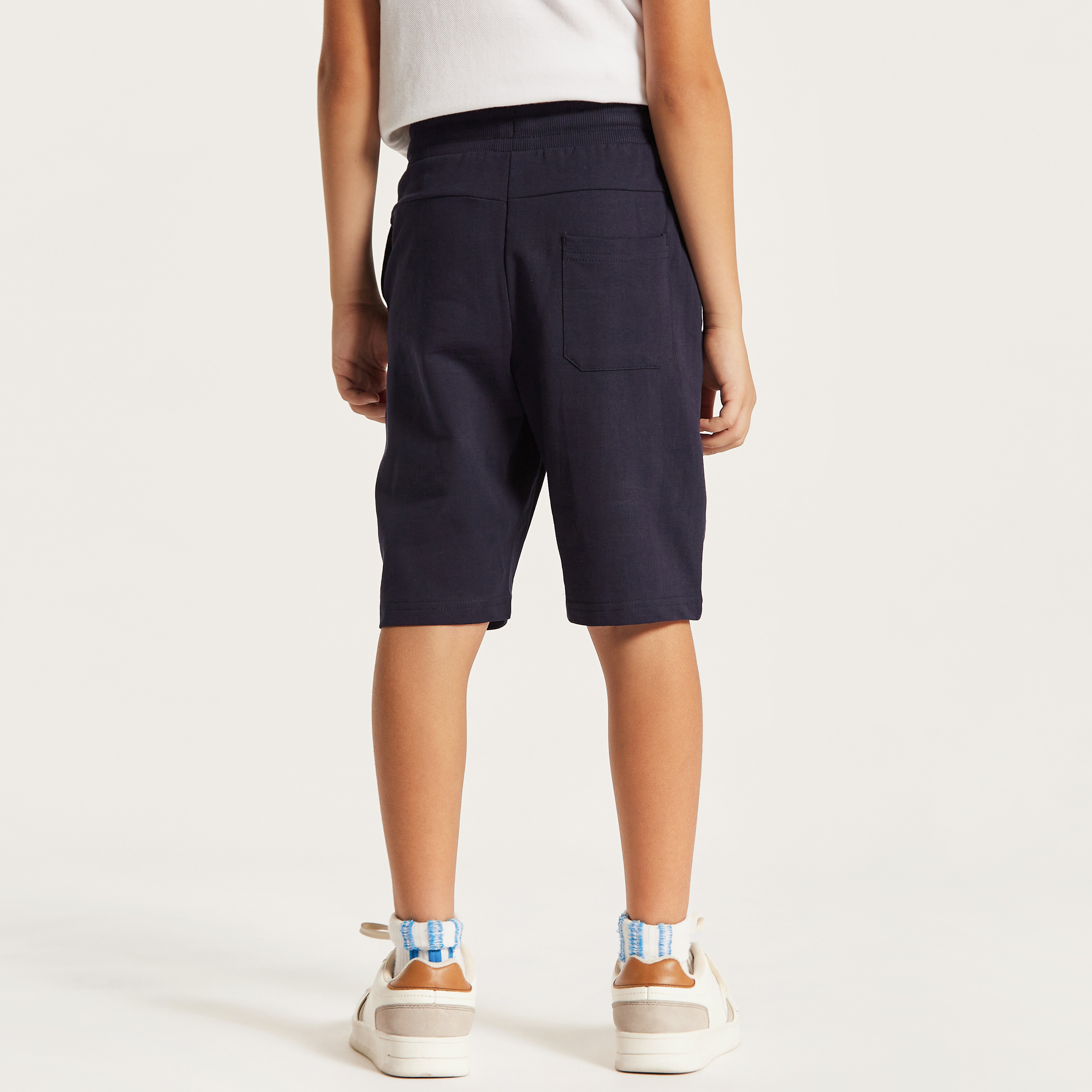Juniors Solid Shorts with Drawstring Closure and Pocket-boys-clothing-bottoms-shorts-image-4