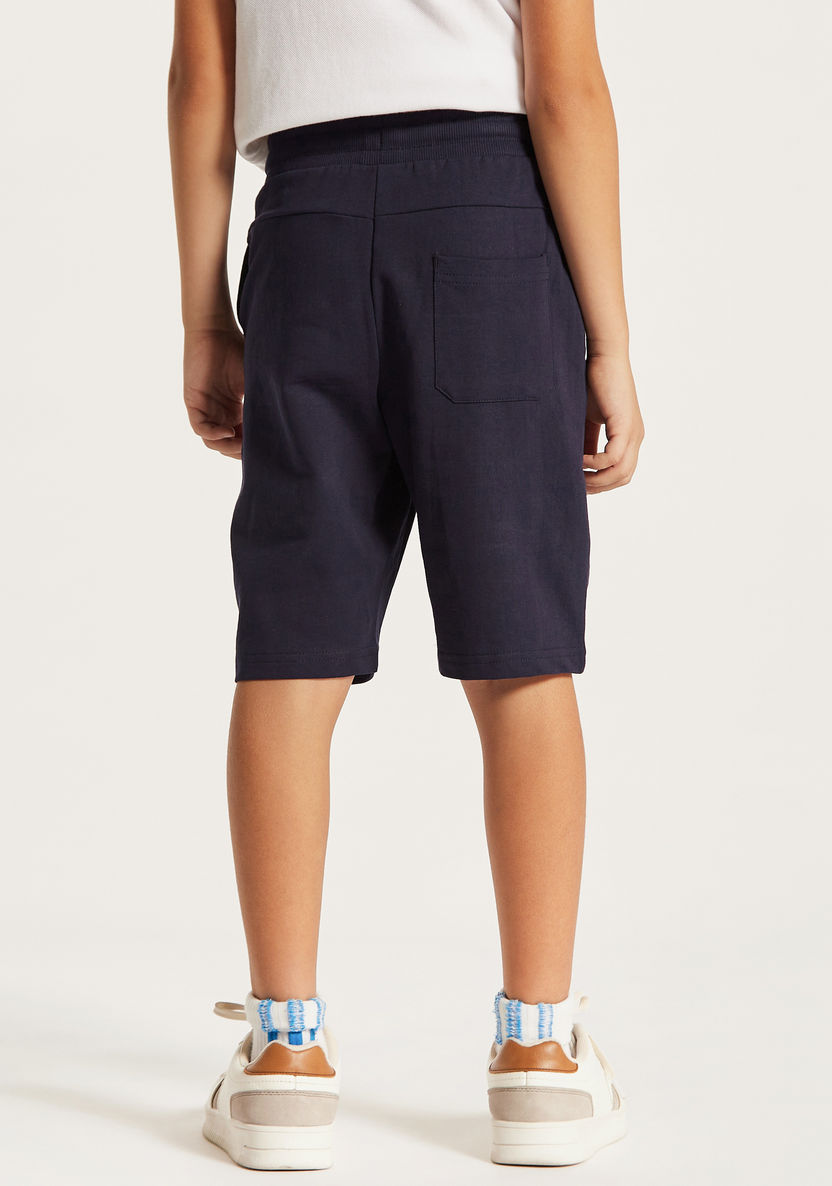 Juniors Solid Shorts with Drawstring Closure and Pocket-Shorts-image-3