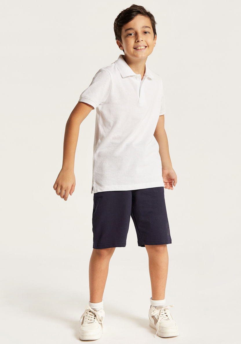 Juniors Solid Shorts with Drawstring Closure and Pocket-Shorts-image-4