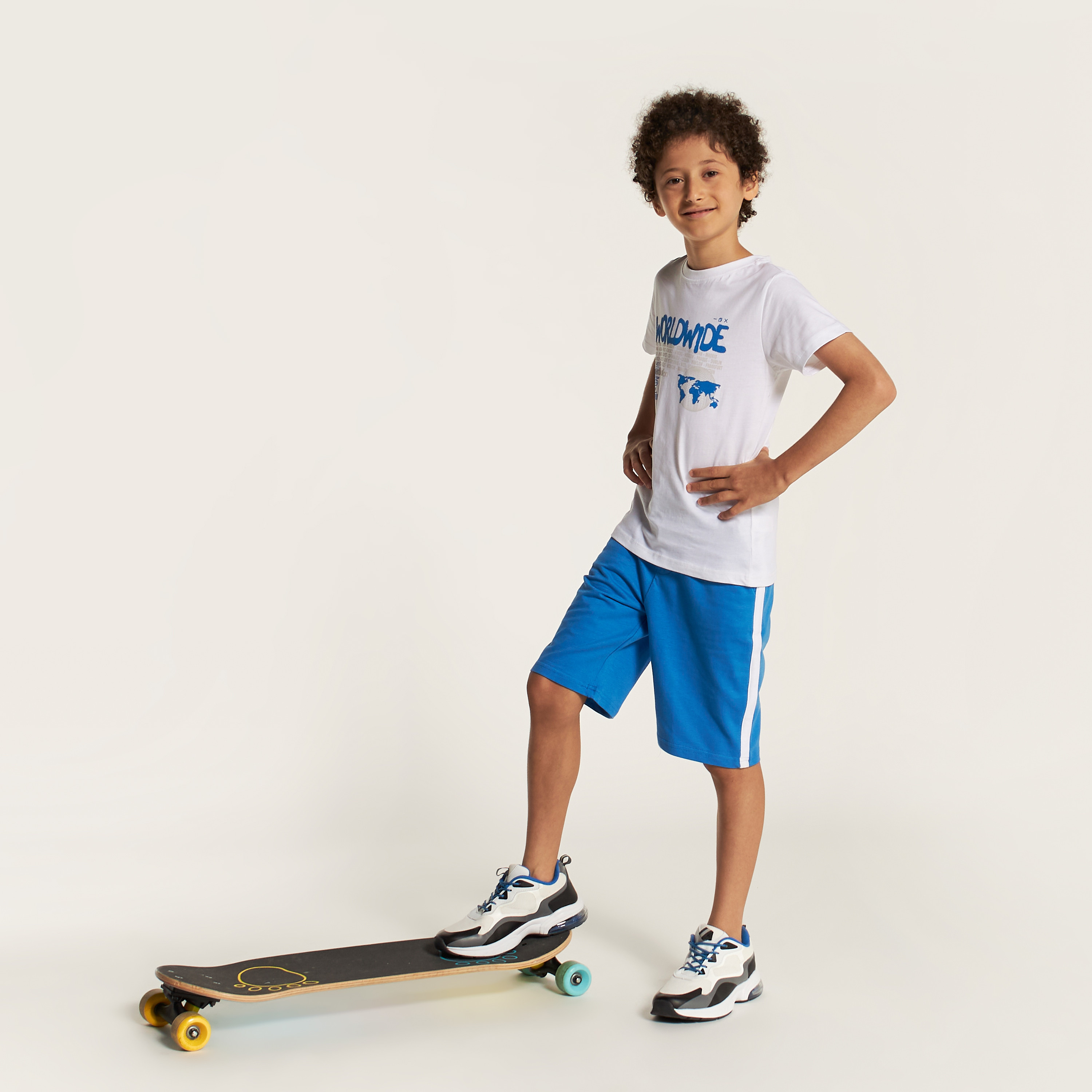 Juniors Solid Shorts with Drawstring Closure-boys-clothing-bottoms-shorts-image-1
