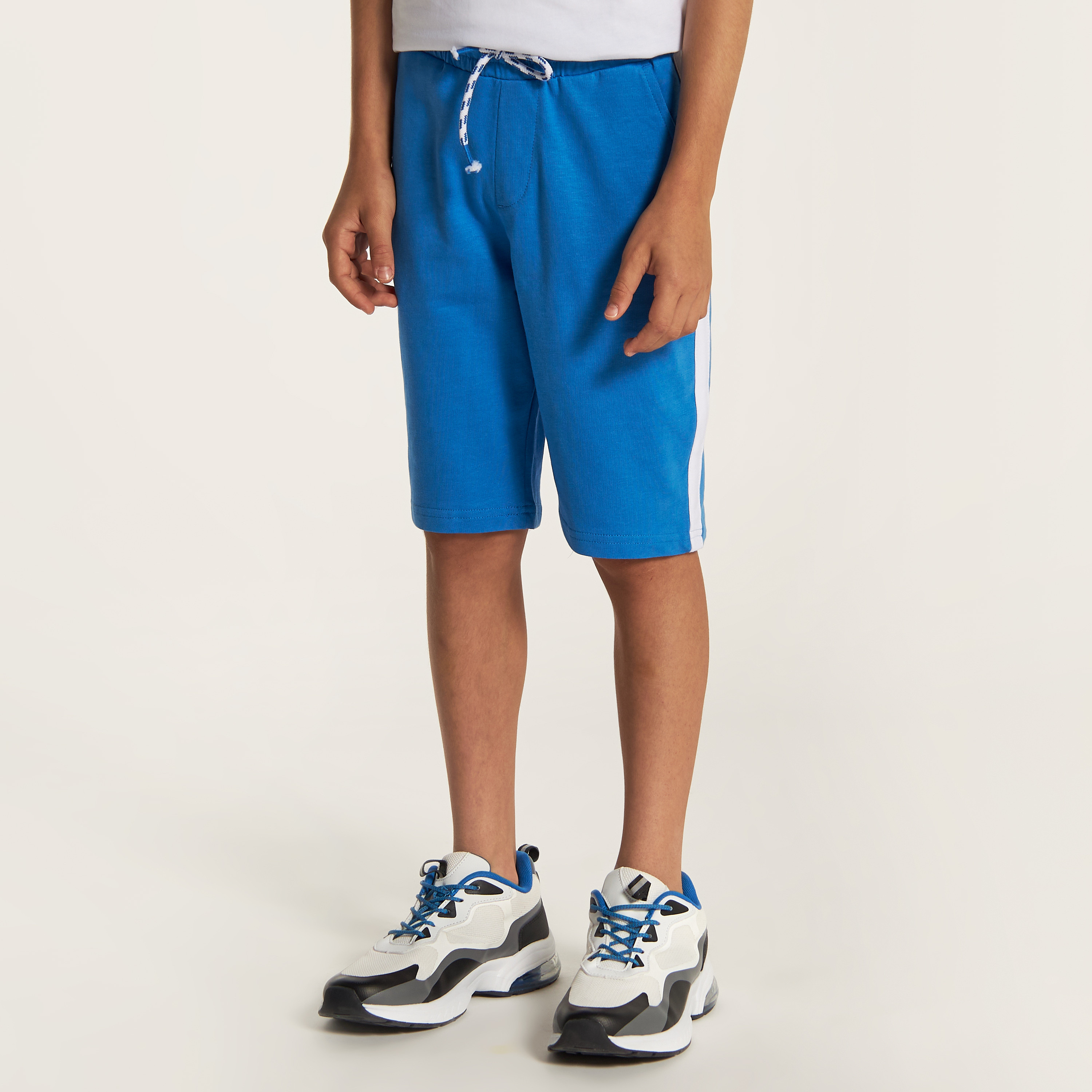 Juniors Solid Shorts with Drawstring Closure-boys-clothing-bottoms-shorts-image-3