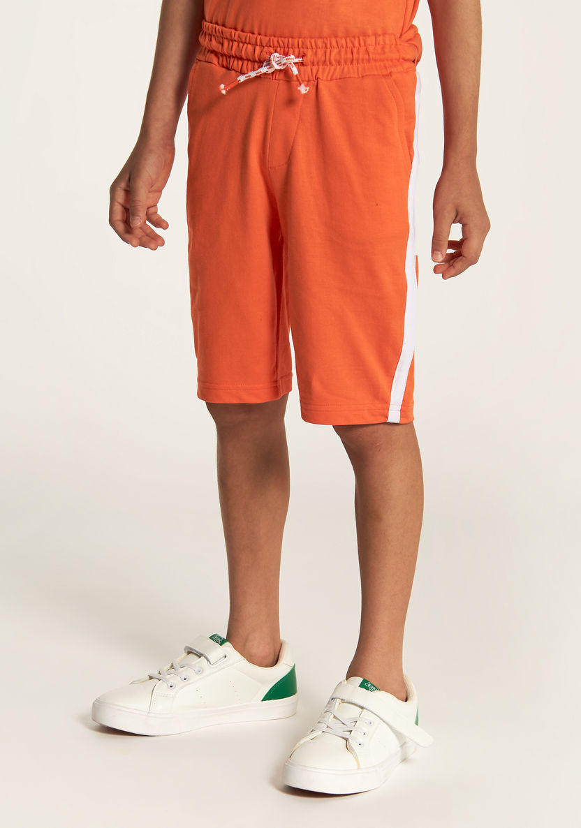 Juniors Solid Shorts with Drawstring Closure-Shorts-image-2