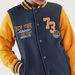 Juniors Varsity Jacket with Button Closure and Long Sleeves-Coats and Jackets-thumbnail-2