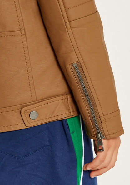 Juniors Solid Long Sleeves Jacket with Zip Closure
