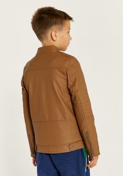 Juniors Solid Long Sleeves Jacket with Zip Closure