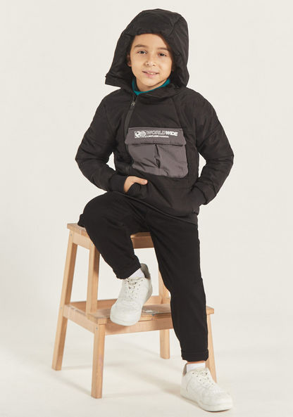 Juniors Heavy Jacket with Hood and Long Sleeves