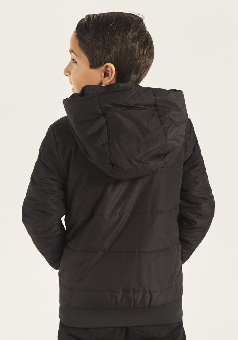 Juniors Heavy Jacket with Hood and Long Sleeves-Coats and Jackets-image-3