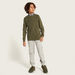 Juniors Textured Pullover with Crew Neck and Long Sleeves-Sweaters and Cardigans-thumbnail-0