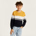 Juniors Striped Pullover with Long Sleeves-Sweaters and Cardigans-thumbnailMobile-1