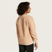 Juniors Textured Sweatshirt with Zipper Pocket and Long Sleeves-Sweatshirts-thumbnail-3