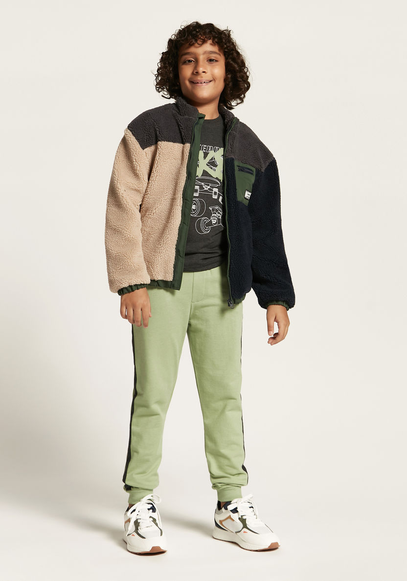 Juniors Cut and Sew Zip Through Jacket with Long Sleeves-Coats and Jackets-image-0