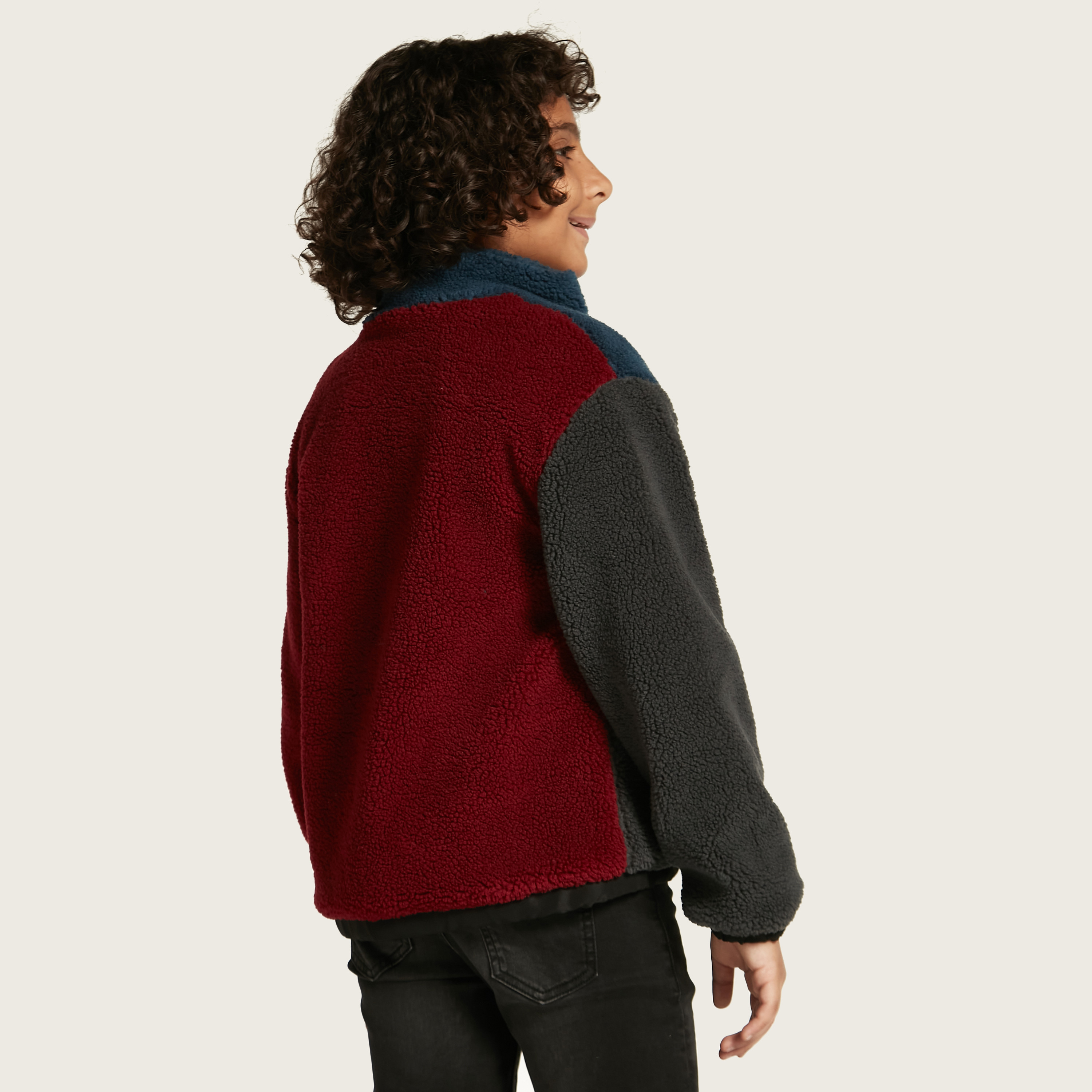 Juniors Colourblock Jacket with Zip Closure and Pockets-boys-clothing-jacketsandcoats-image-4