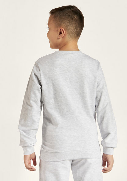 Juniors Printed Sweatshirt with Round Neck and Long Sleeves-Sweatshirts-image-3