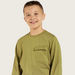 Juniors Solid Round Neck Sweatshirt with Long Sleeves and Pocket-Sweaters and Cardigans-thumbnail-2