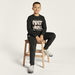 Juniors Printed Crew Neck Sweatshirt with Long Sleeves-Sweatshirts-thumbnailMobile-1