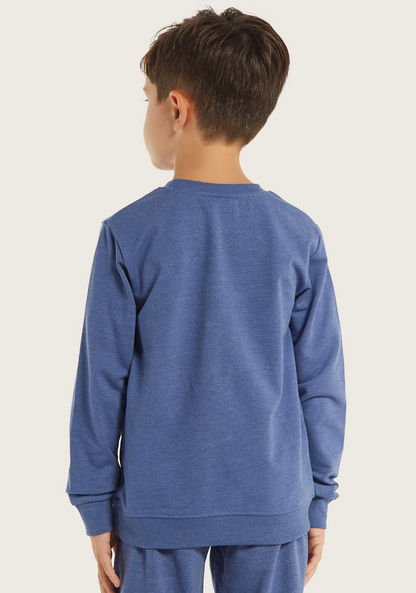 Juniors Solid Pullover with Crew Neck and Long Sleeves-Sweatshirts-image-3
