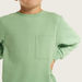 Juniors Solid Sweatshirt with Pocket and Long Sleeves-Sweatshirts-thumbnail-2