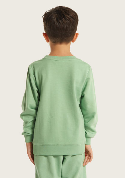 Juniors Solid Sweatshirt with Pocket and Long Sleeves-Sweatshirts-image-3