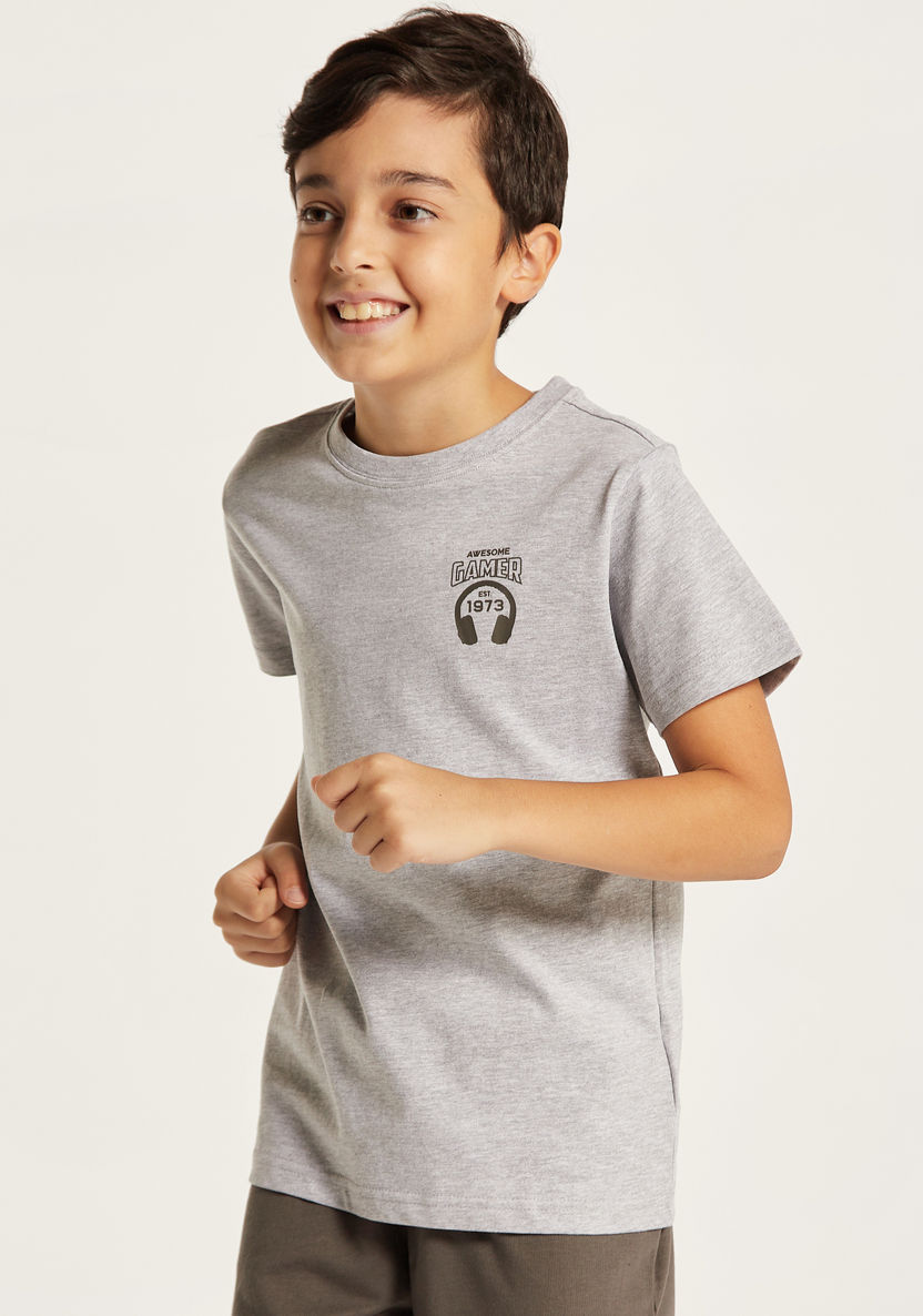 Juniors 3-Piece Printed T-shirts and Shorts Set-Clothes Sets-image-2