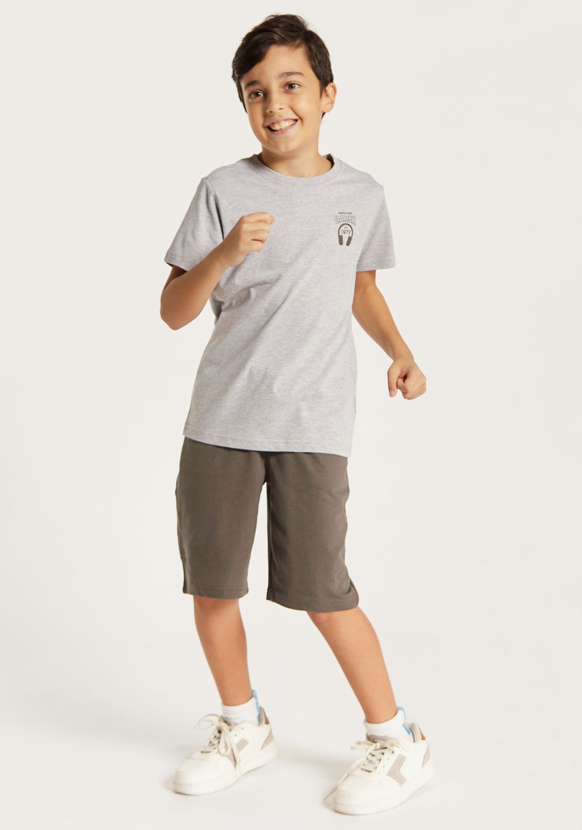 Juniors 3-Piece Printed T-shirts and Shorts Set-Clothes Sets-image-5