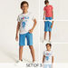 Juniors 3-Piece T-shirt and Shorts Set-Clothes Sets-thumbnailMobile-0