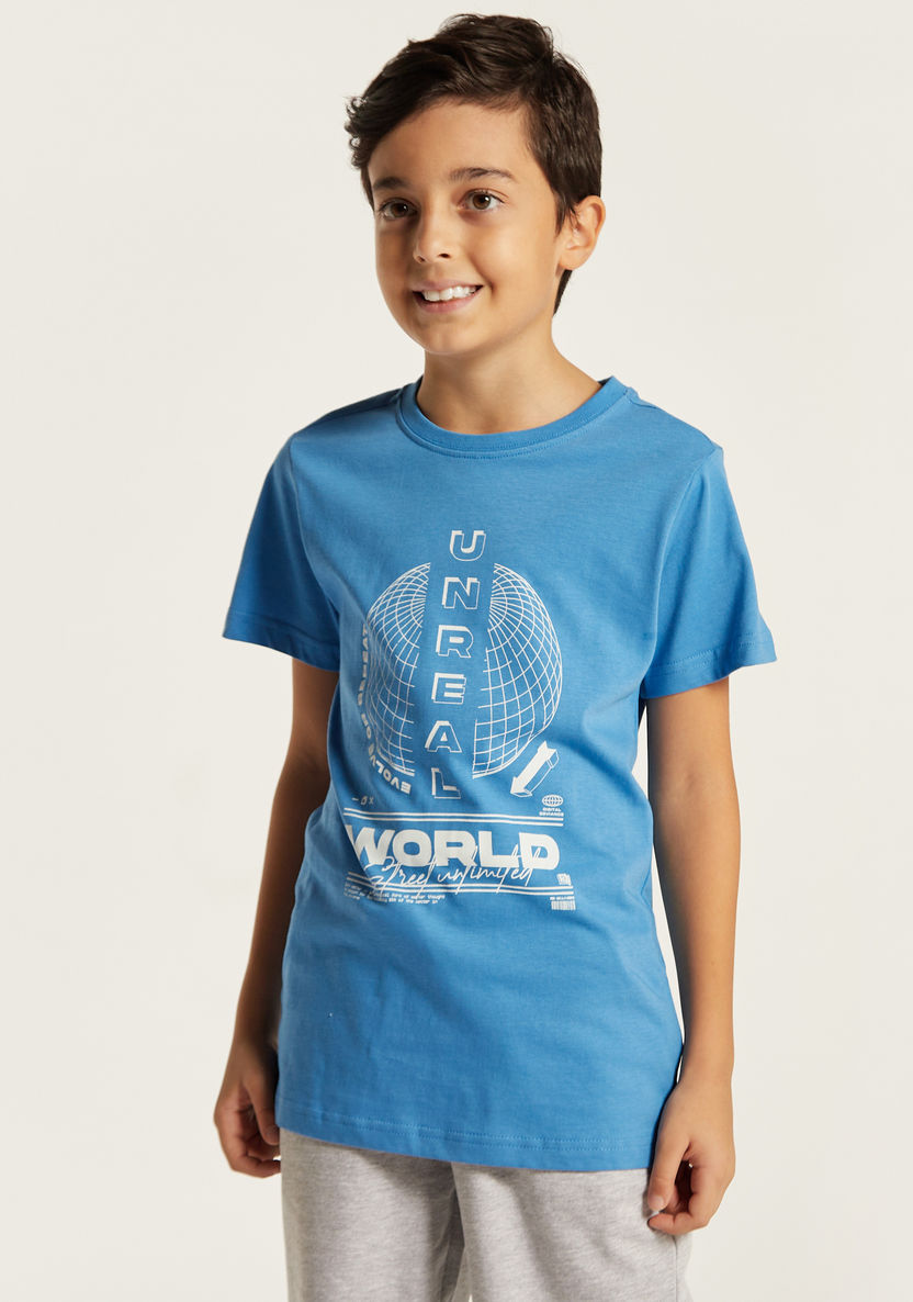 Juniors 3-Piece Printed T-shirts and Shorts Set-Clothes Sets-image-2