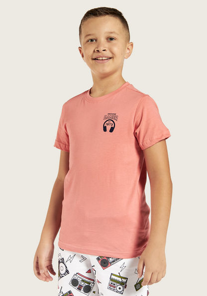 Juniors 3-Piece Printed T-shirt and Shorts Set