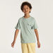 Juniors Solid T-shirt with Crew Neck and Pocket-T Shirts-thumbnail-2