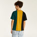 Juniors Colourblock T-shirt with Crew Neck and Short Sleeves-T Shirts-thumbnail-3