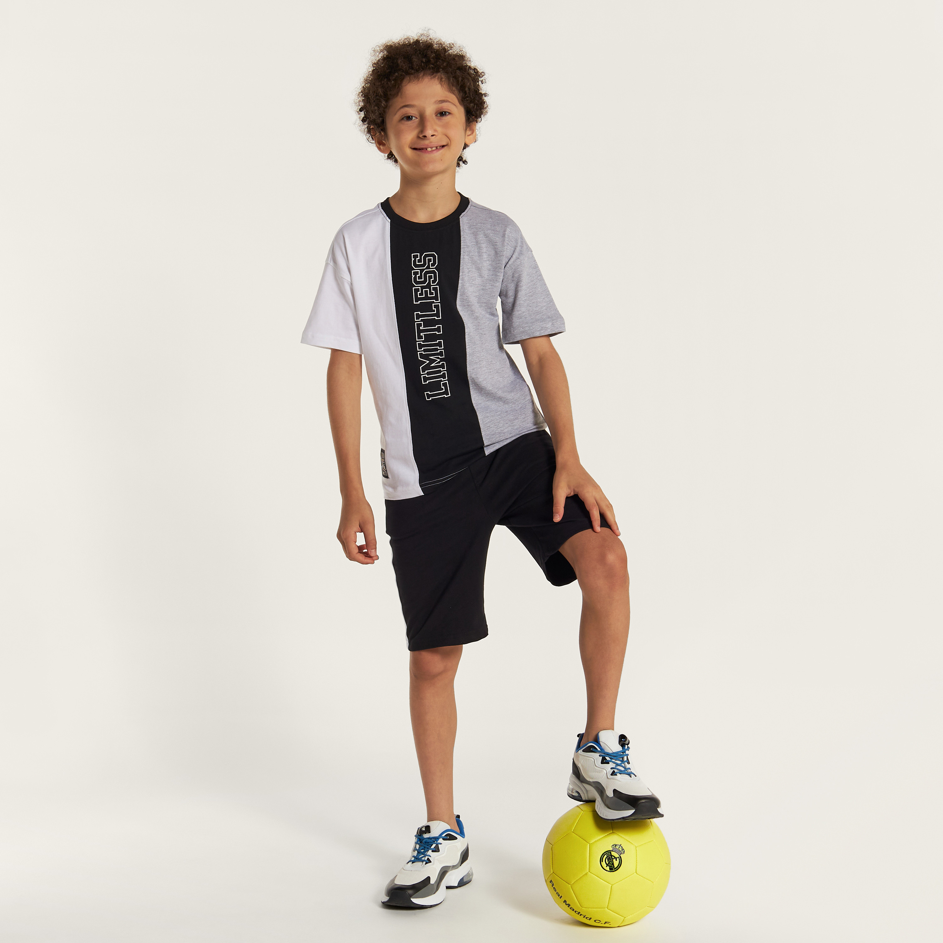 Juniors Printed Crew Neck T-shirt with Short Sleeves-boys-clothing-tshirtsandpolos-image-1