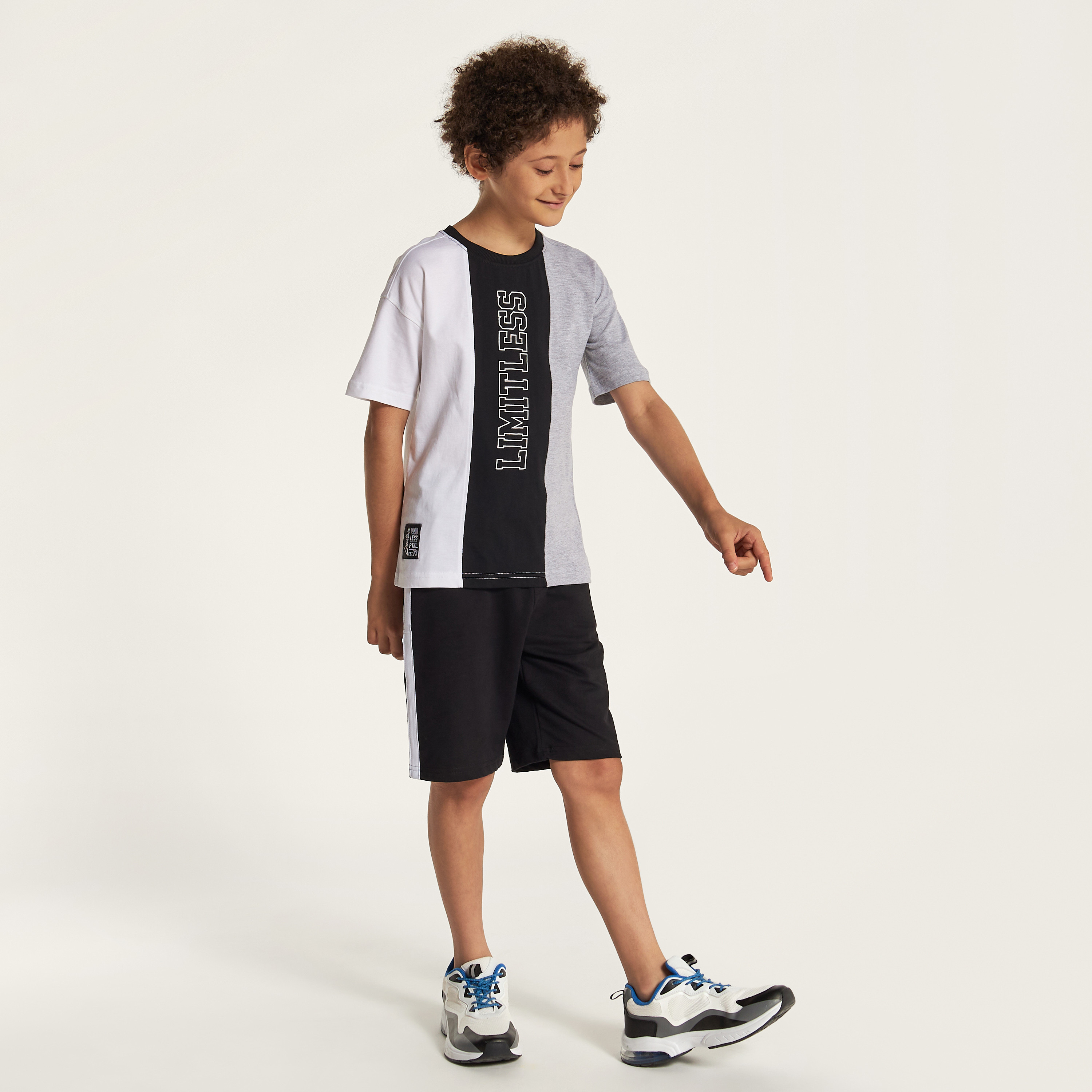Juniors Printed Crew Neck T-shirt with Short Sleeves-boys-clothing-tshirtsandpolos-image-2