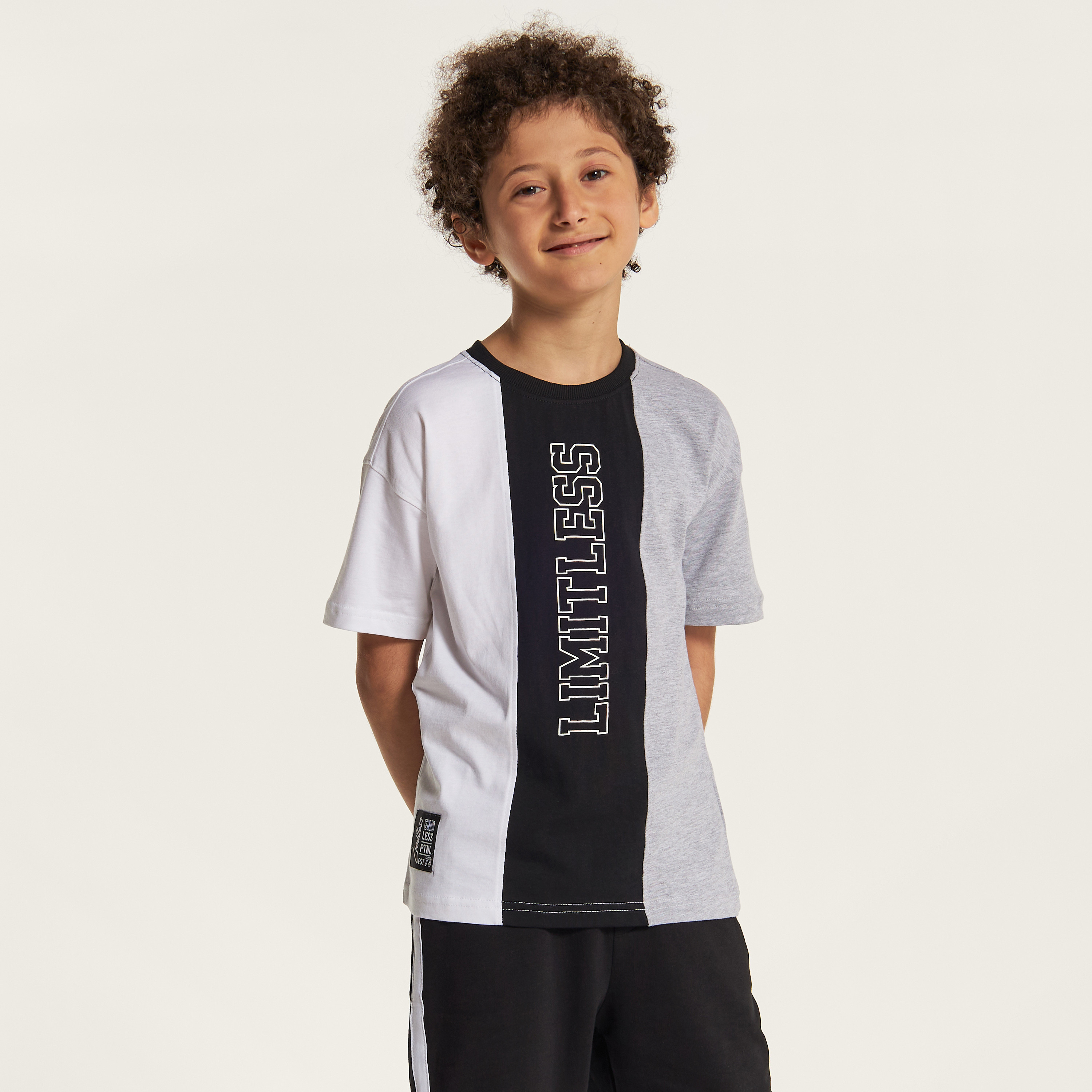 Juniors Printed Crew Neck T-shirt with Short Sleeves-boys-clothing-tshirtsandpolos-image-3