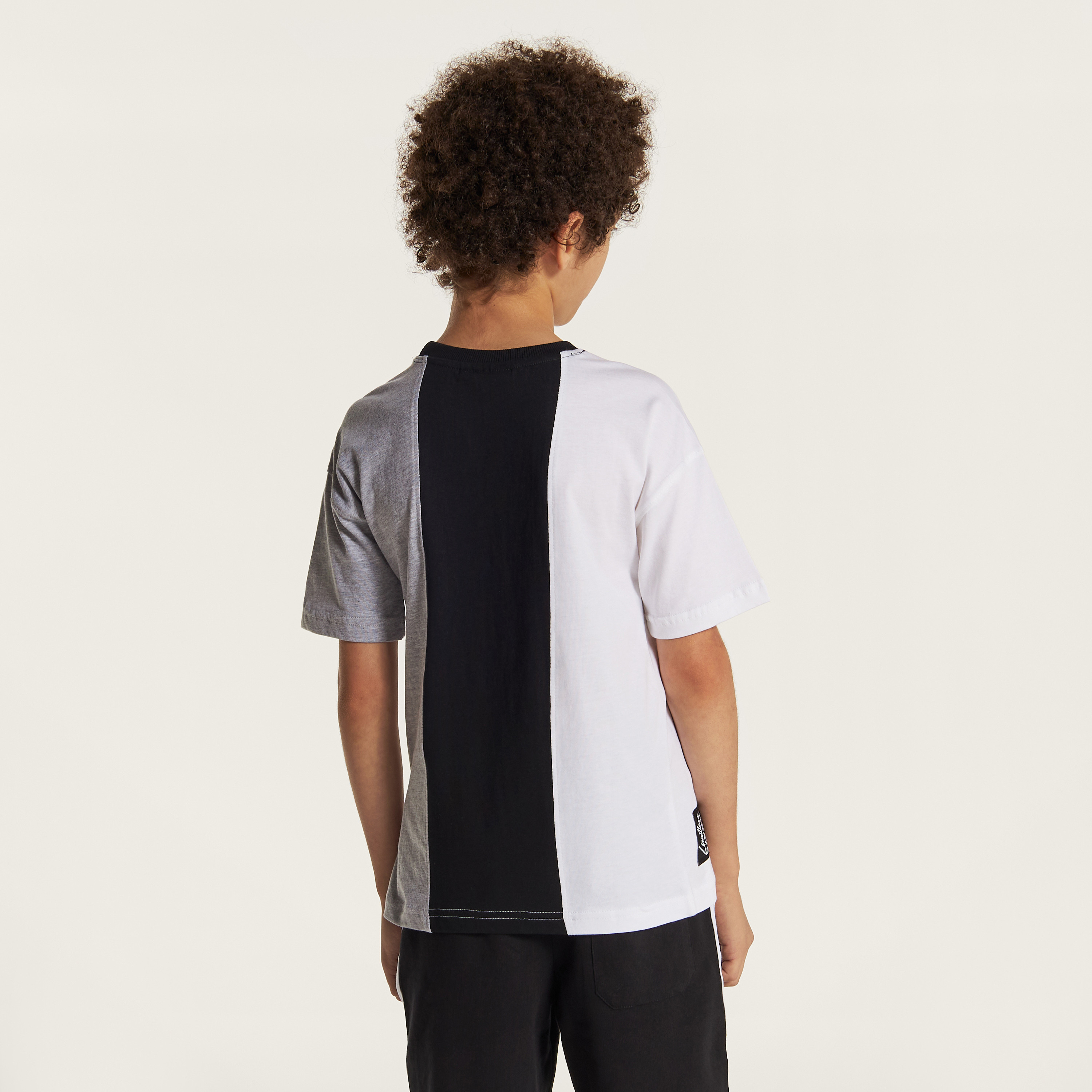 Juniors Printed Crew Neck T-shirt with Short Sleeves-boys-clothing-tshirtsandpolos-image-5