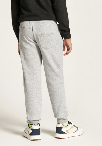 Juniors Embossed Joggers with Panel Detail and Drawstring Closure