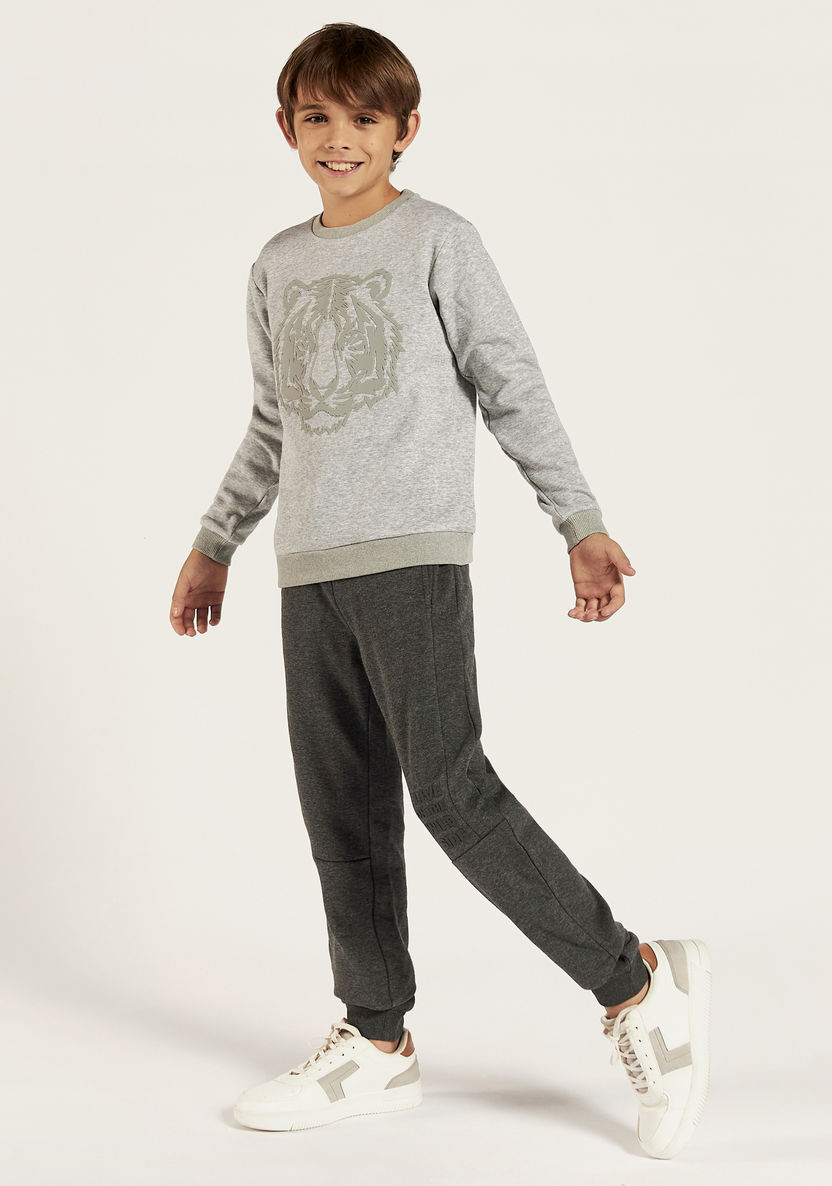 Juniors Solid Joggers with Drawstring Closure and Pockets-Joggers-image-0