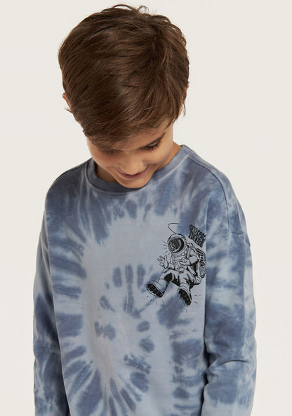 Juniors All-Over Print Sweatshirt with Crew Neck and Long Sleeves-Sweatshirts-image-2